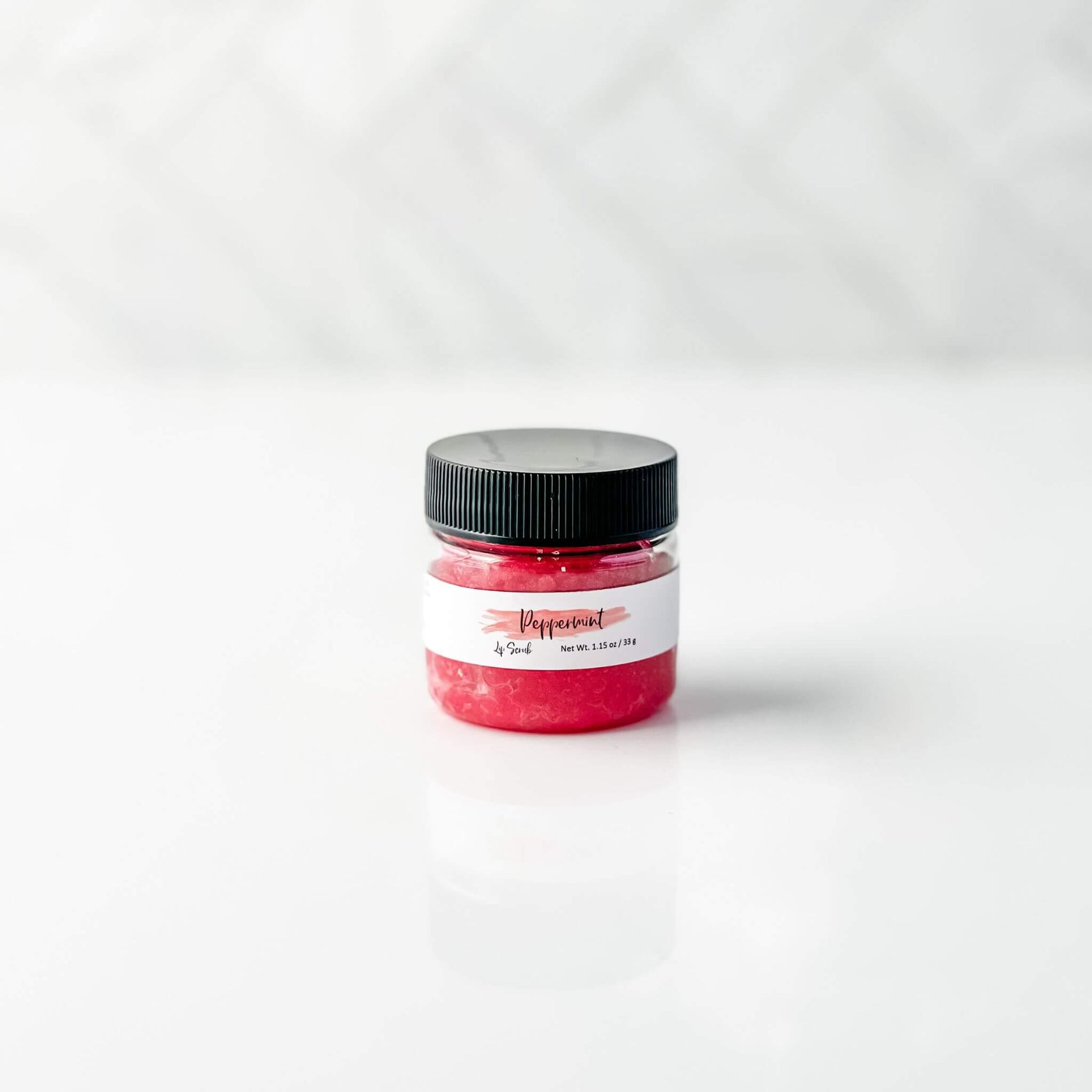 Lip Scrub 1 oz jar Peppermint flavor (color red)