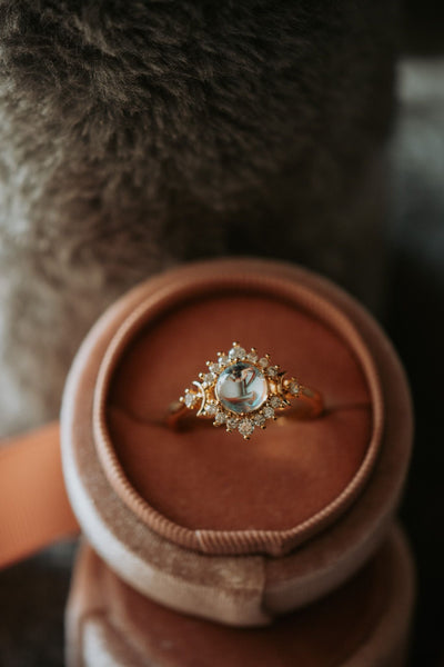 You Stole My Heart Moonstone Gold Ring