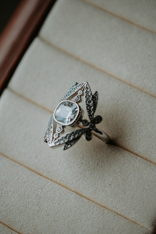 Vika Double Butterfly Silver Ring
